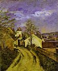 Paul Cezanne Canvas Paintings - Dr. Gachet's House at Auvers